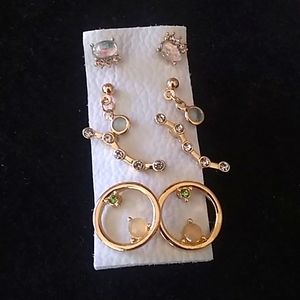 4 Pairs of Crystal Earrings